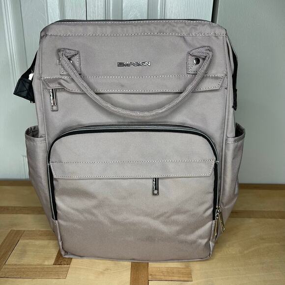 Empsign Handbags - Empsign Diaper Bag Backpack Portable Bassinet Changing Station Waterproof USB